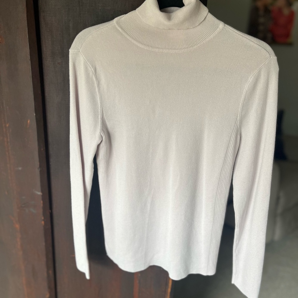 Chico's Classic Soft Pink Turtleneck Sweater